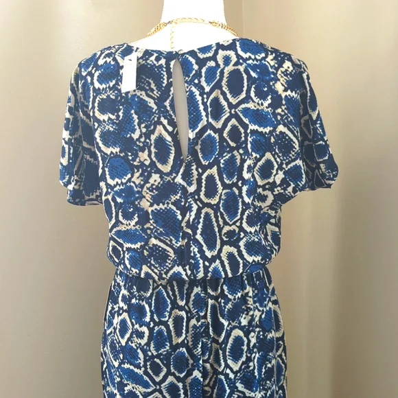 Express Snakeskin Wrap Front Culotte Jumpsuit - Picture 9 of 9